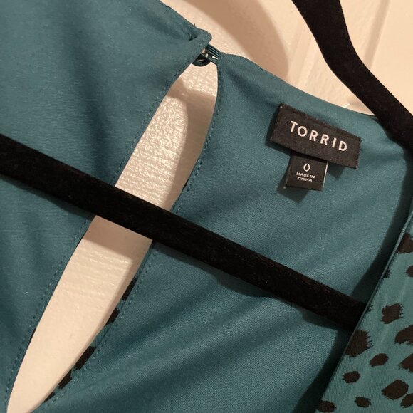 Torrid Tea Length Stretch Challis Sweetheart A-line Dress - Picture 7 of 7